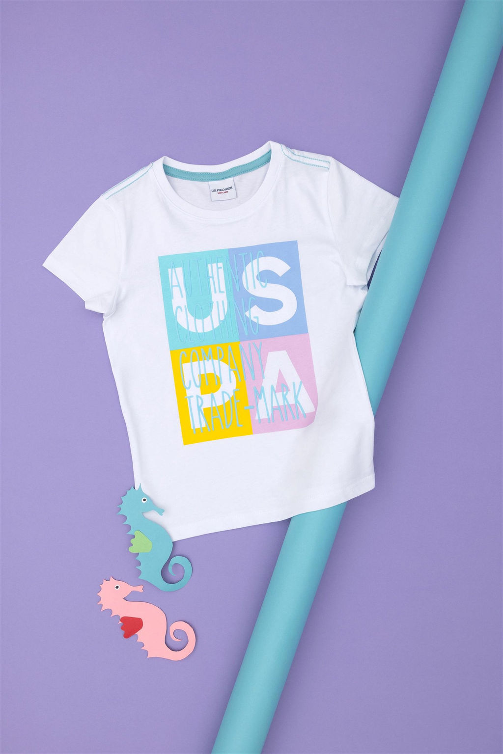 U. S. Polo Assn / Белая футболка с круглым вырезом для мальчика