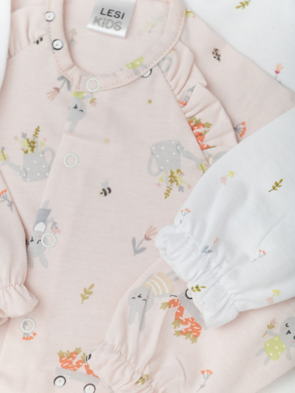 Кофта ясельная для девочки, бел/роз - Lesi kids фото 10