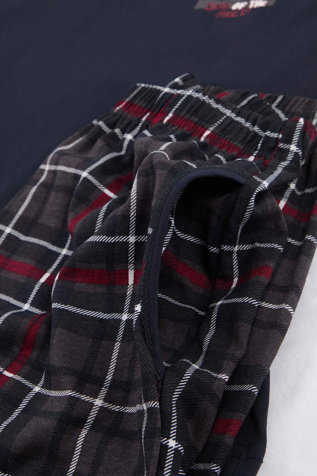 Lacivert Regular Kesim Kopek Bal?g? Bask?l? Ekose Orme Pijama Tak?m? TMNSS26PT00035 - Trendyolmilla фото 5