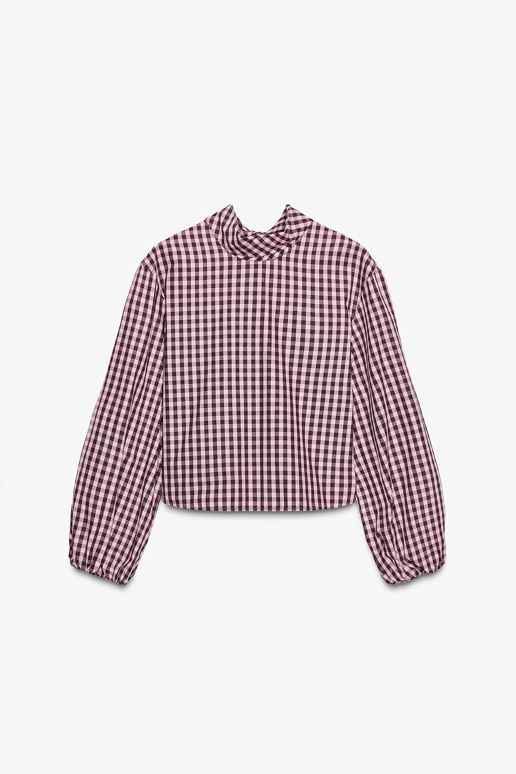 GINGHAM POPLIN SHIRT - Zara фото 7