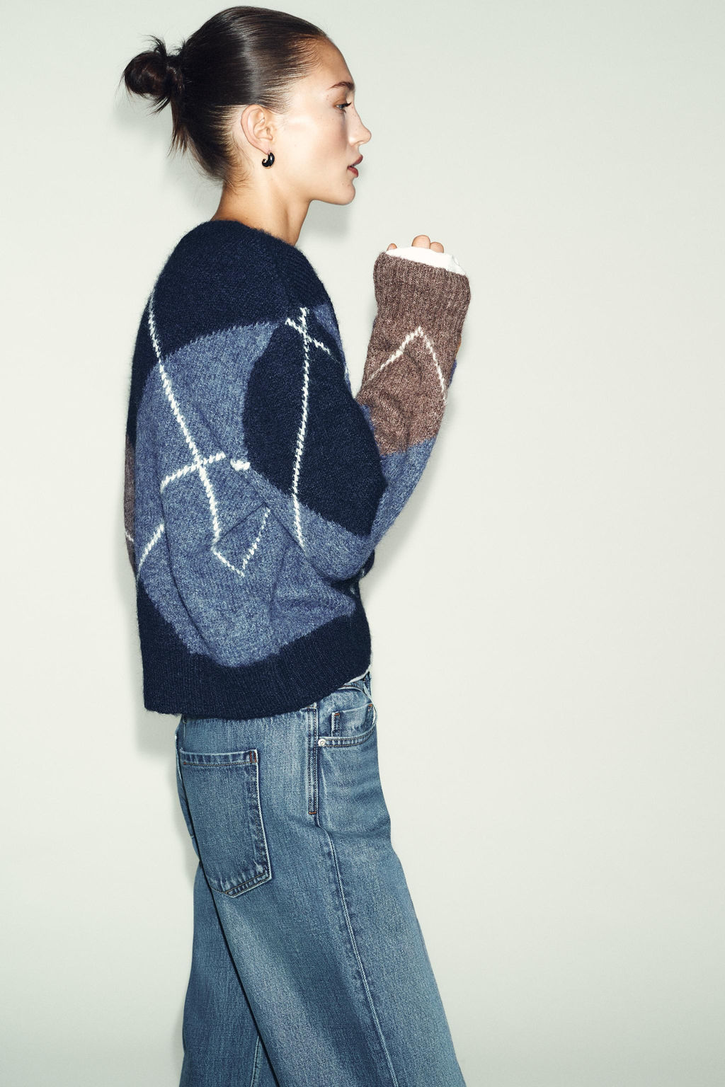 ARGYLE KNIT JUMPER - Zara фото 5