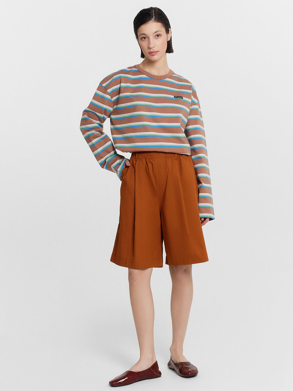 Шорты женские коричневые карамель 132361 - Mark formelle фото 4