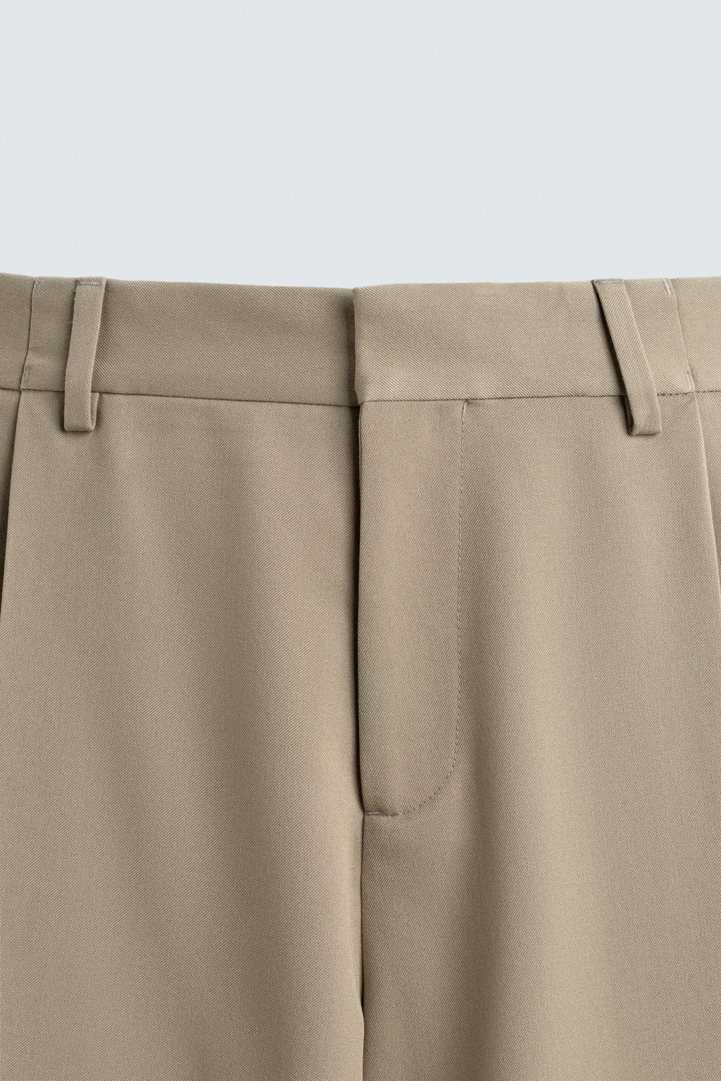 PANTAL?N WIDE FIT PLIEGUES / Beige