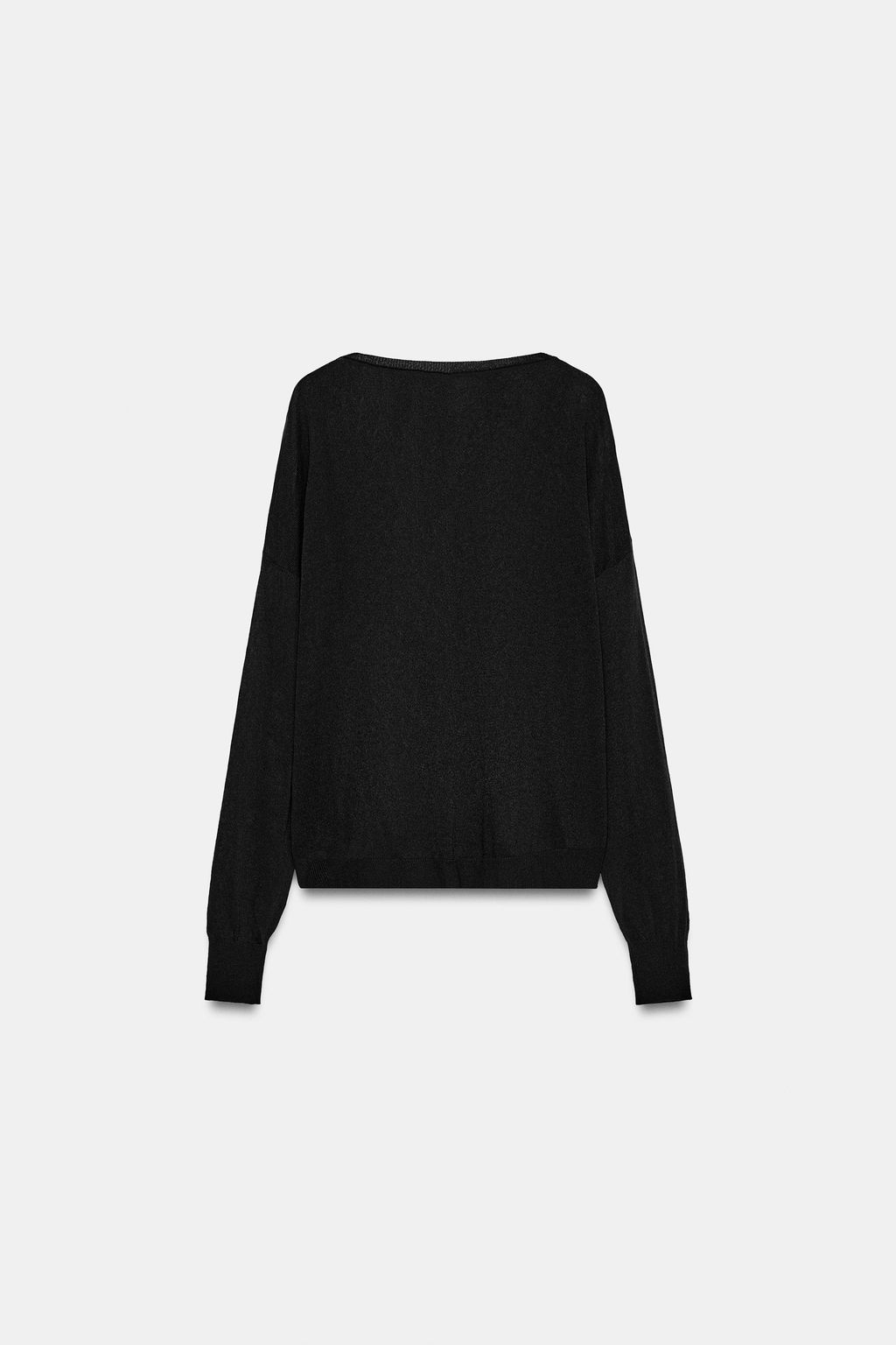 JERSEY PUNTO FINO ESCOTE PICO / Negro