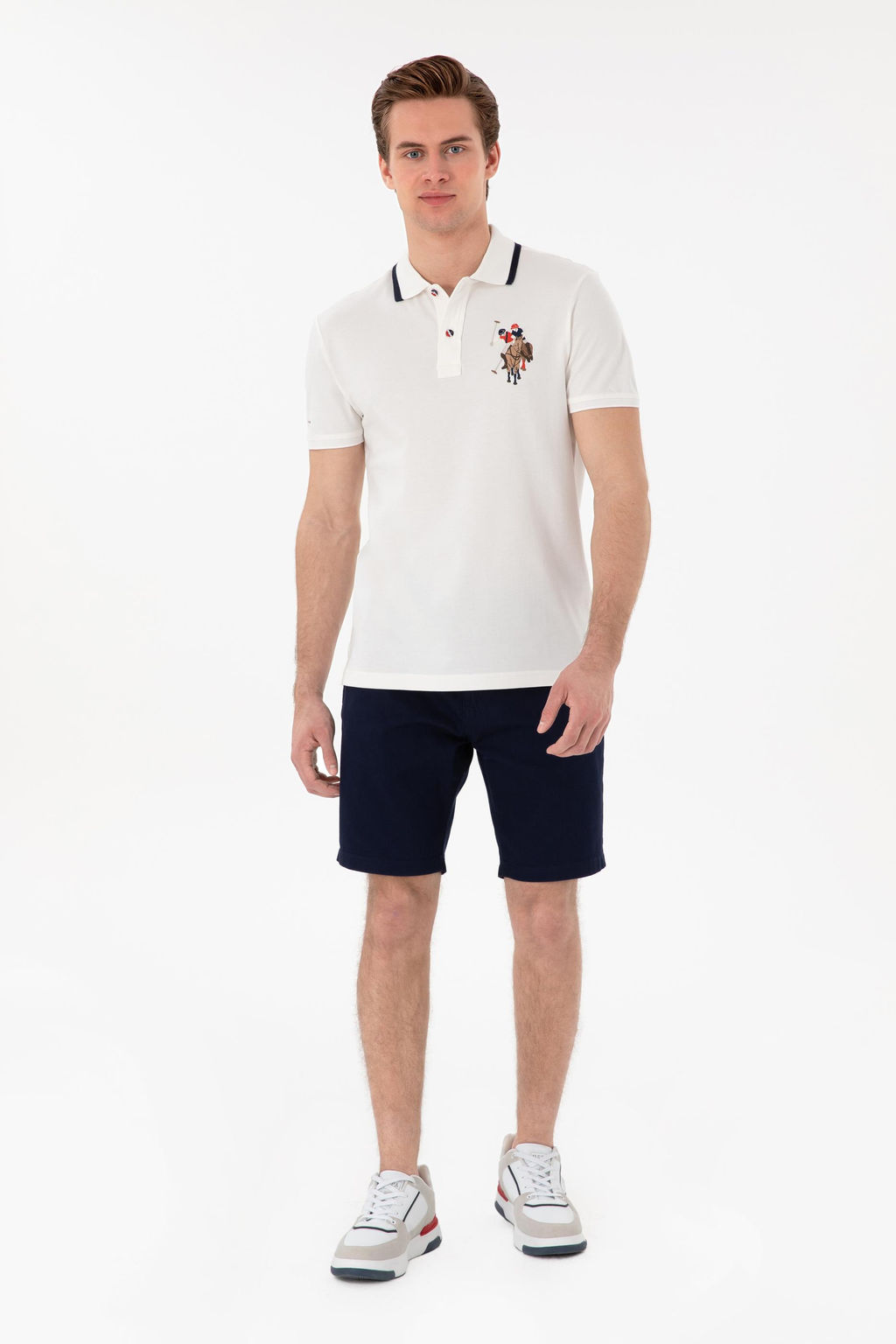 Erkek Slim Fit Polo Yaka Beyaz Basic Ti__rt Sepette S_rpriz _ndirim - U.s. polo assn фото 4