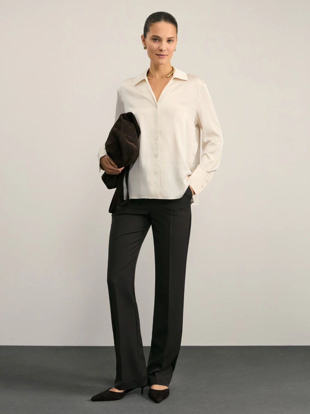 Атласная блузка / Zarina  фото 2