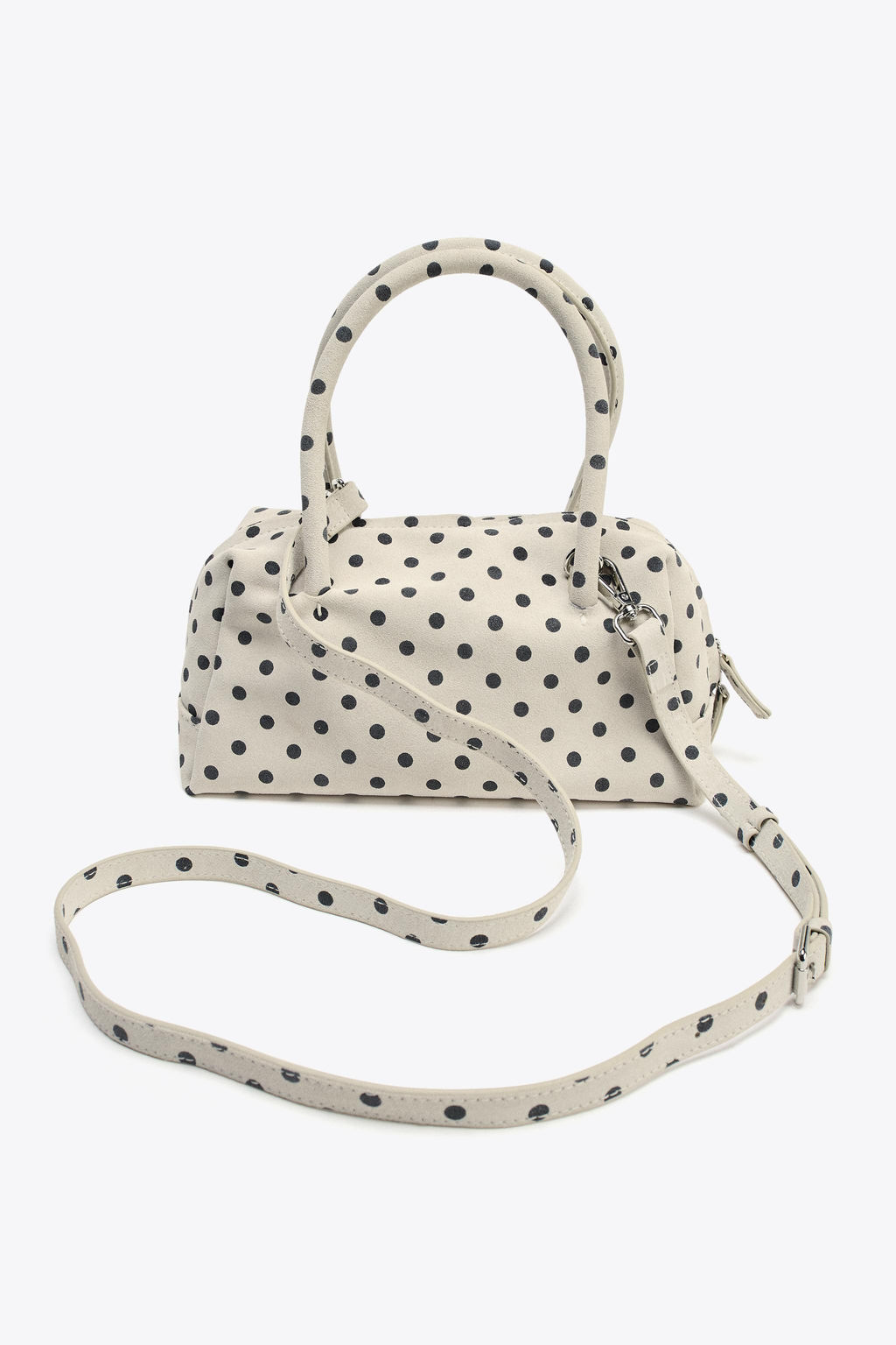 PRINTED SPLIT SUEDE BOWLING BAG - Zara фото 4