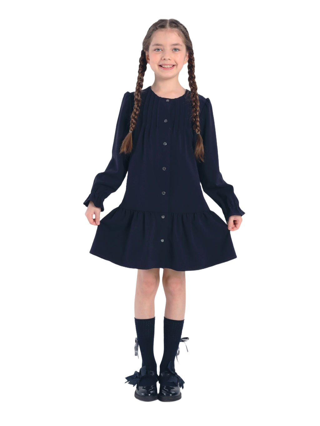 Школьное платье для девочки О77053 - Карамелли фото 2