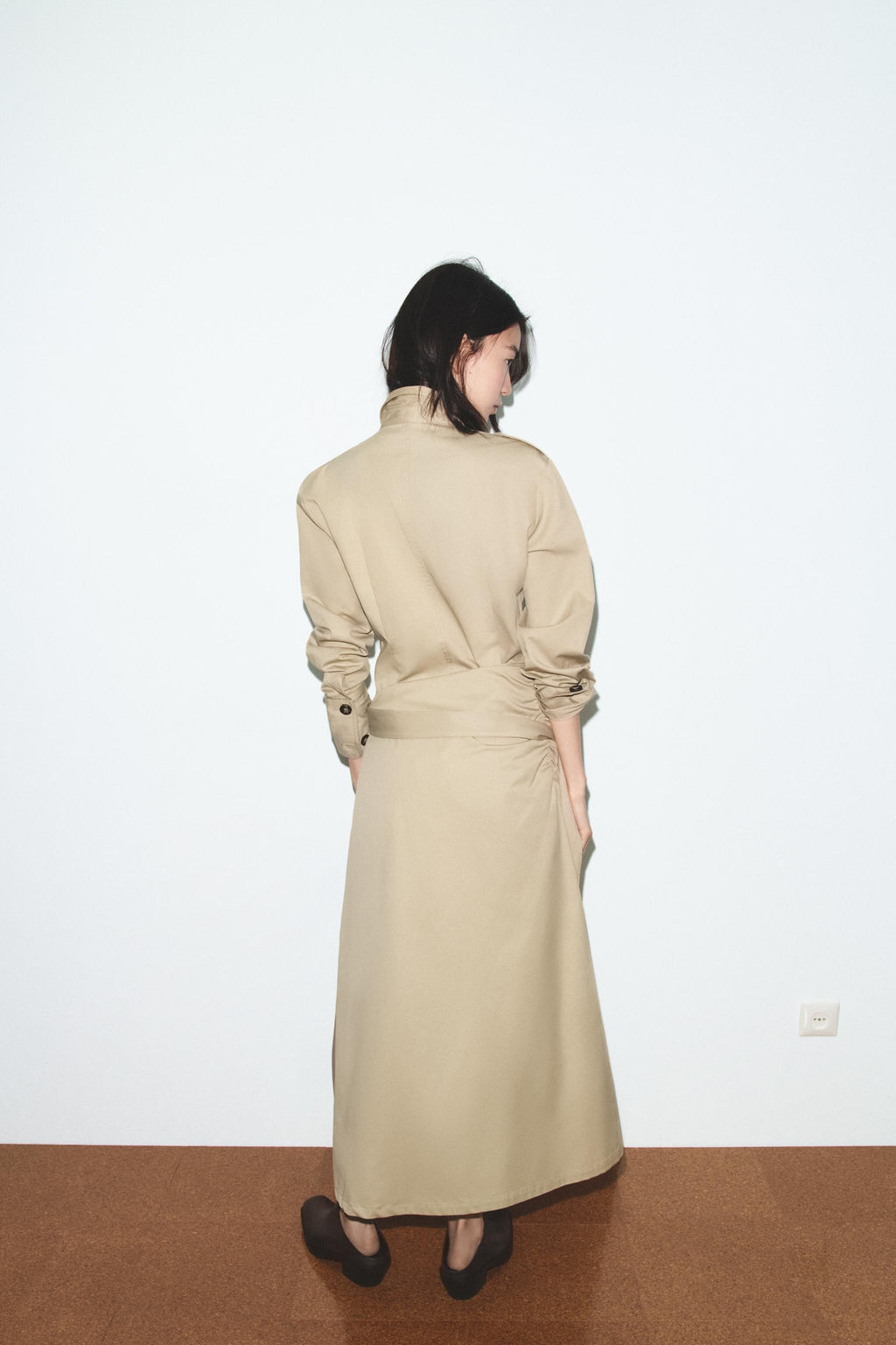TWILL MIDI DRESS WITH TABS - Zara фото 6