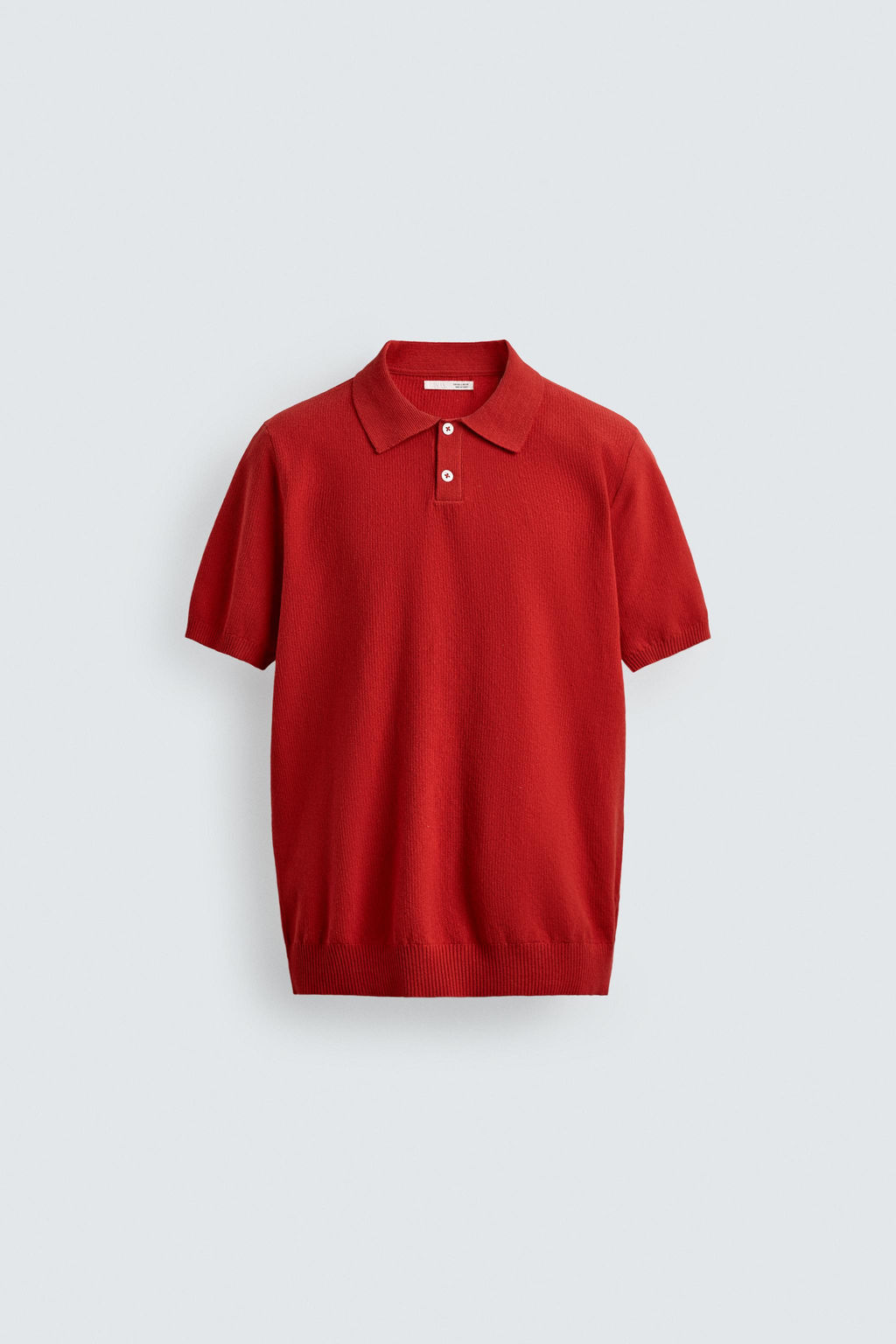 POLO PUNTO REGULAR FIT ESTRUCTURA / Rojo - Zara фото 8
