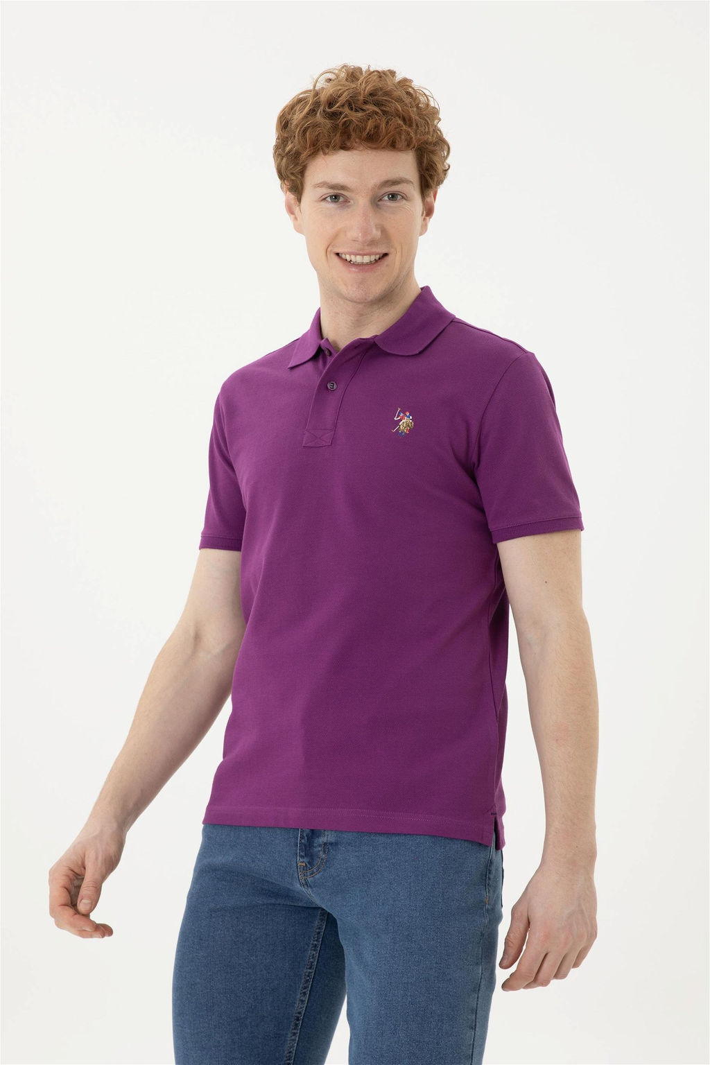 Мужская фиолетовая базовая футболка - U.s. polo assn фото 3