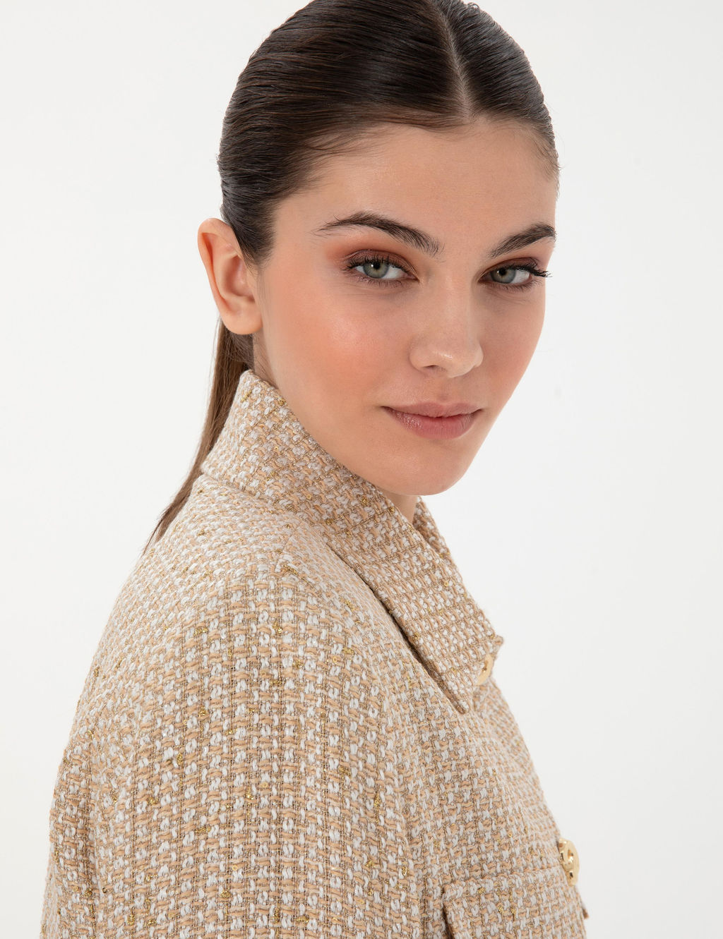 Bej Crop Top Ceket