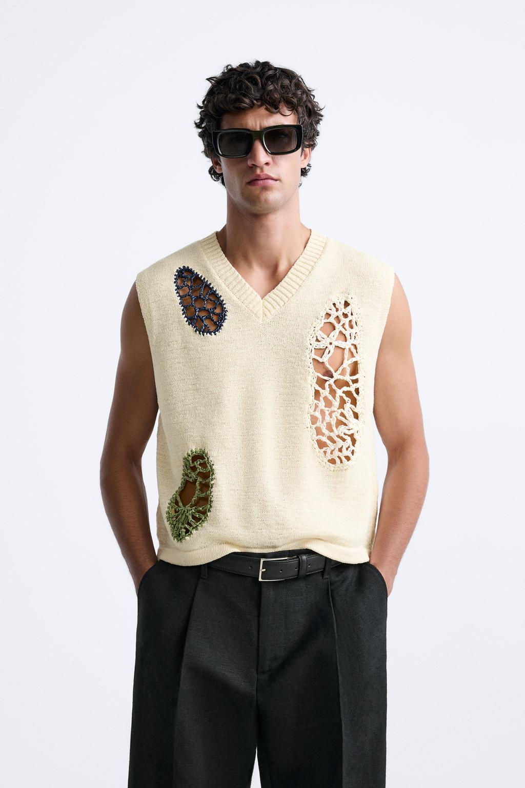 CROCHET JACQUARD VEST - Zara фото 2