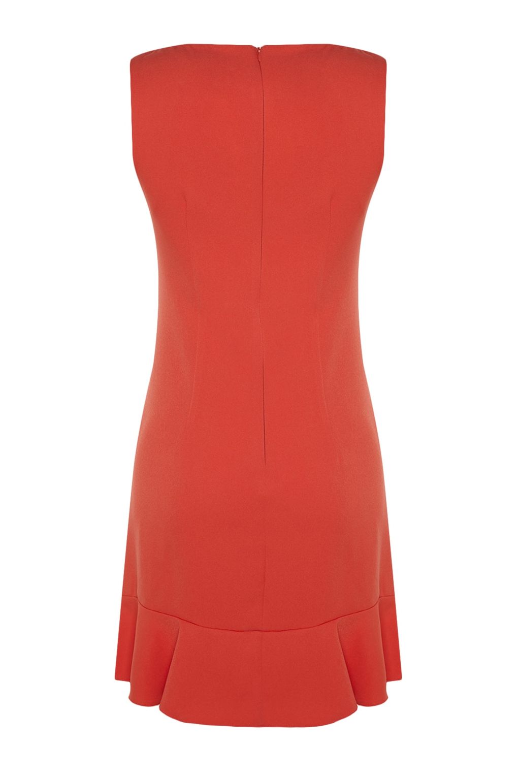 TRENDYOLMILLA Nar Cicegi A-Kesim Volanl? Dugme Detayl? Mini Dokuma Elbise TWOSS23EL02259  фото 8