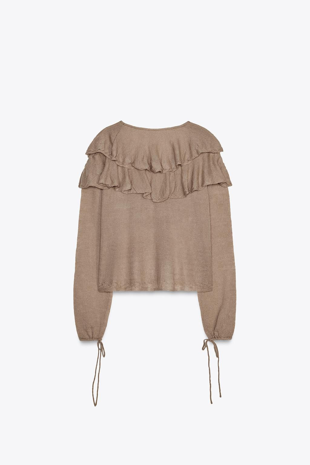 RUFFLED KNIT SWEATER - Zara фото 3