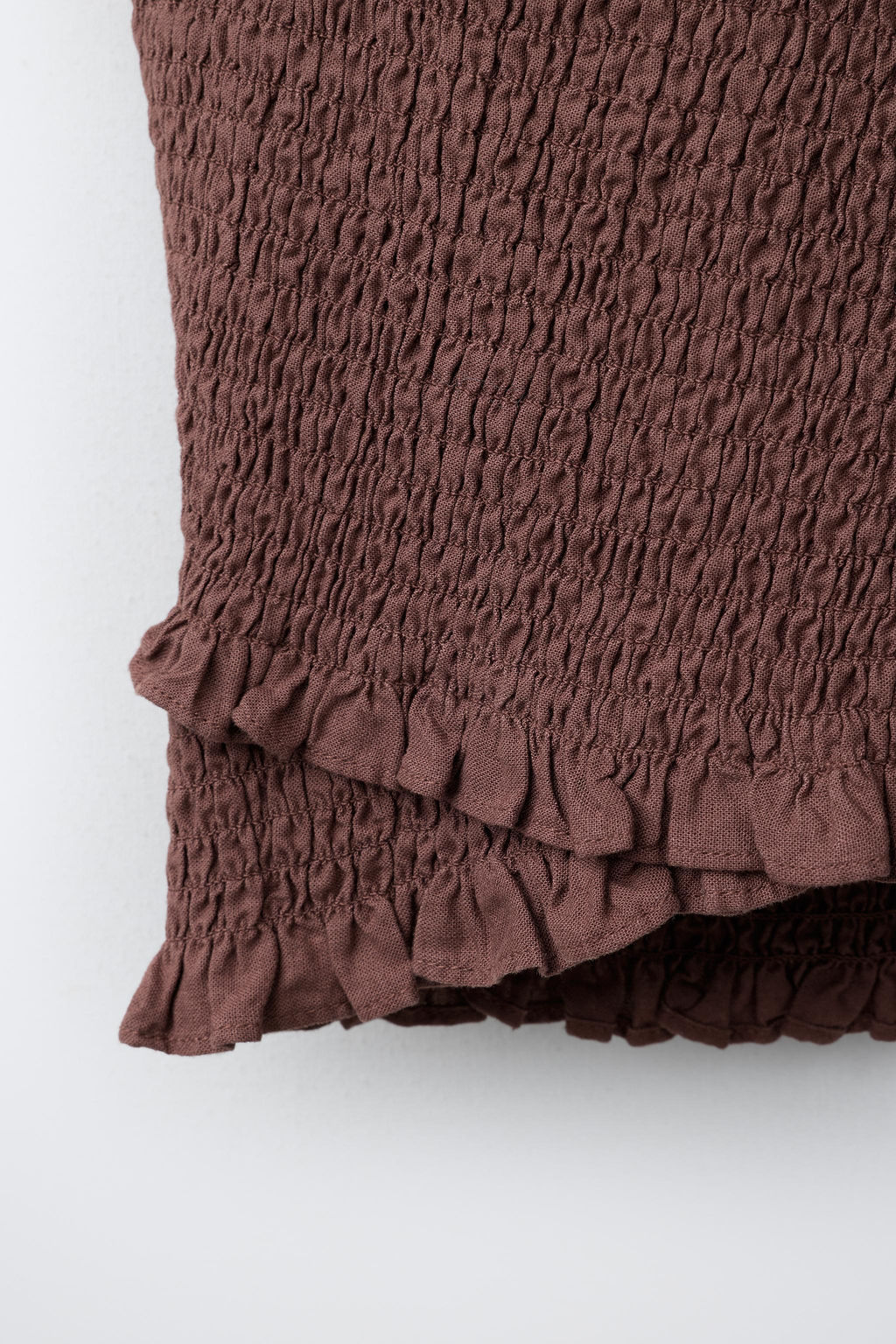 TOP CON LINO NIDO DE ABEJA / Marr?n - Zara фото 6