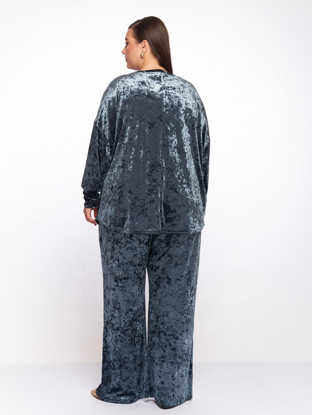 Бархатный костюм KO33511GRN12