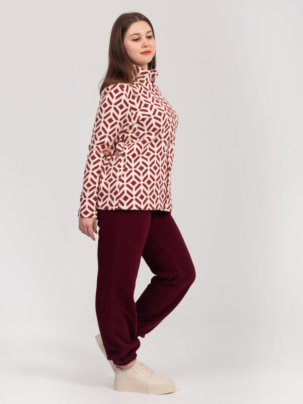 Костюм женский флисовый с брюками "ЭРИКА" БОРДО