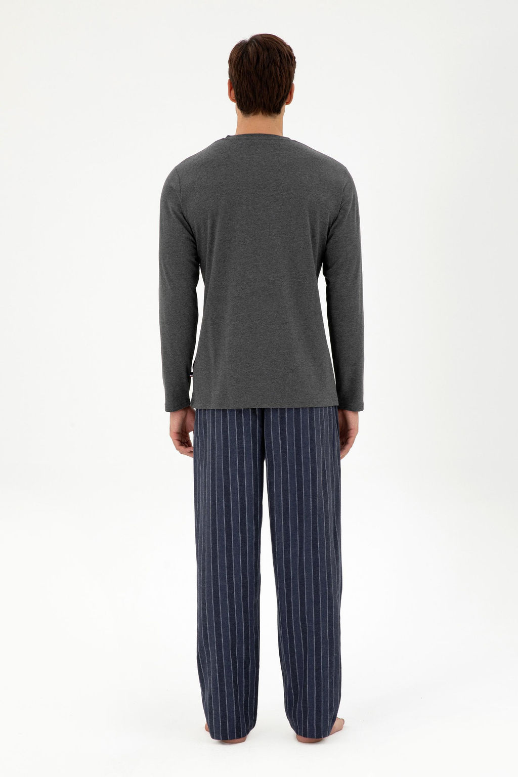 Мужской пижамный комплект антрацитового меланжевого цвета Неожиданная скидка в корзине - U.s. polo assn фото 4