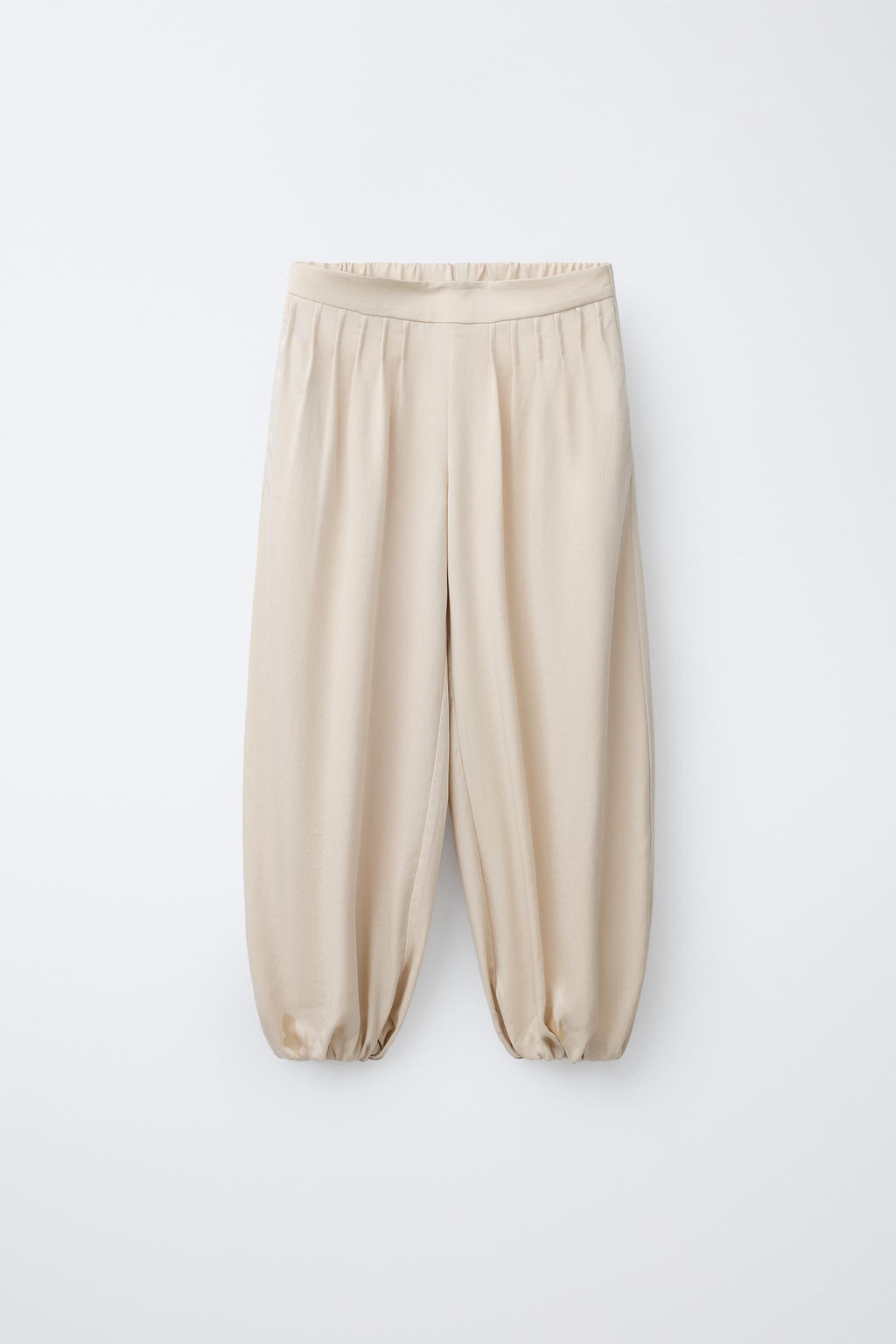 PANTAL?N BOMBACHO PLIEGUES / Beige claro - Zara фото 2