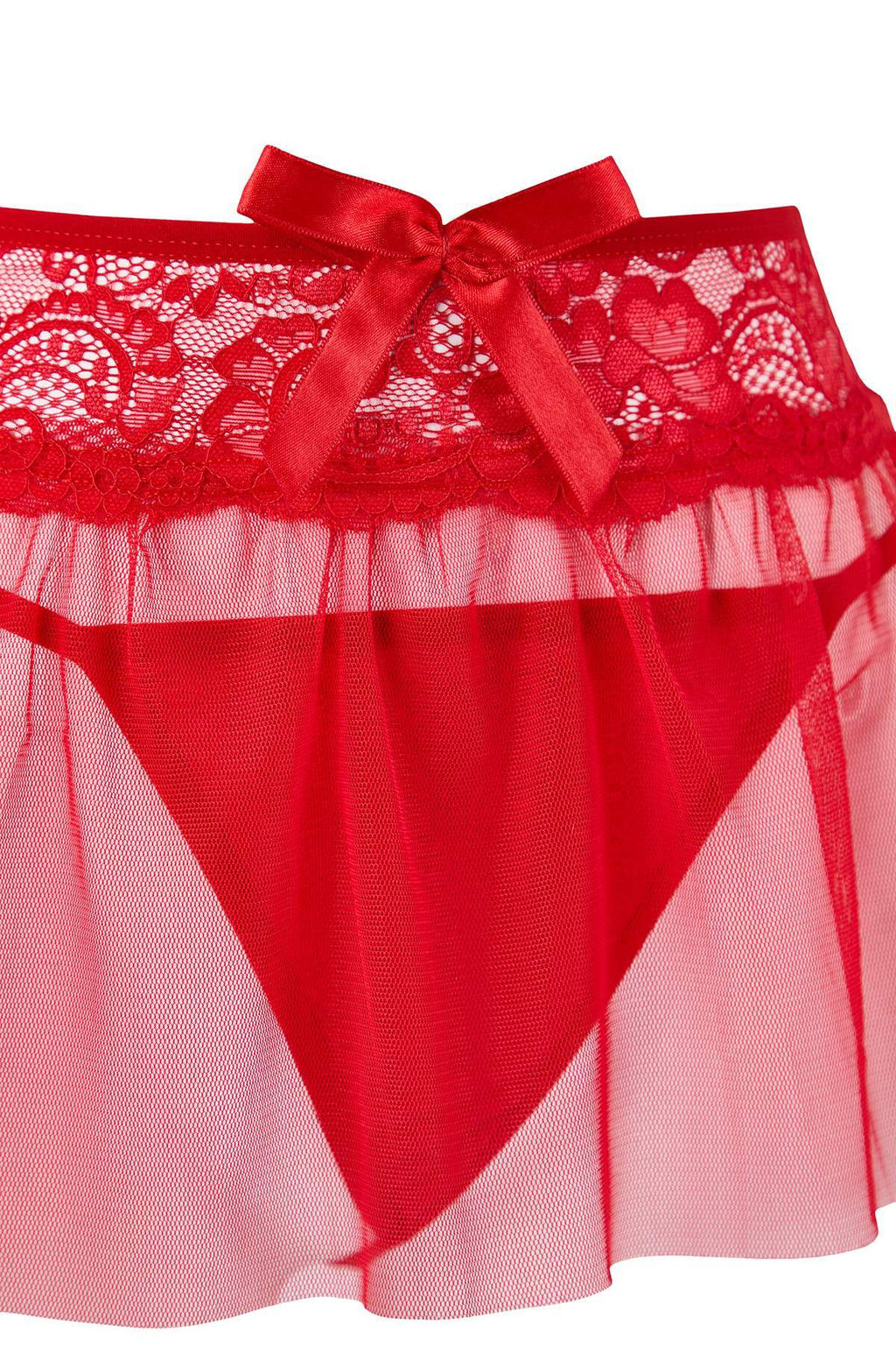 K?rm?z? 4lu Y?lbas? Temal? Dantel Kurdele/Fiyonk/Baglamal? Corapl? Ic Camas?r? Tak?m? THMAW26CC00034