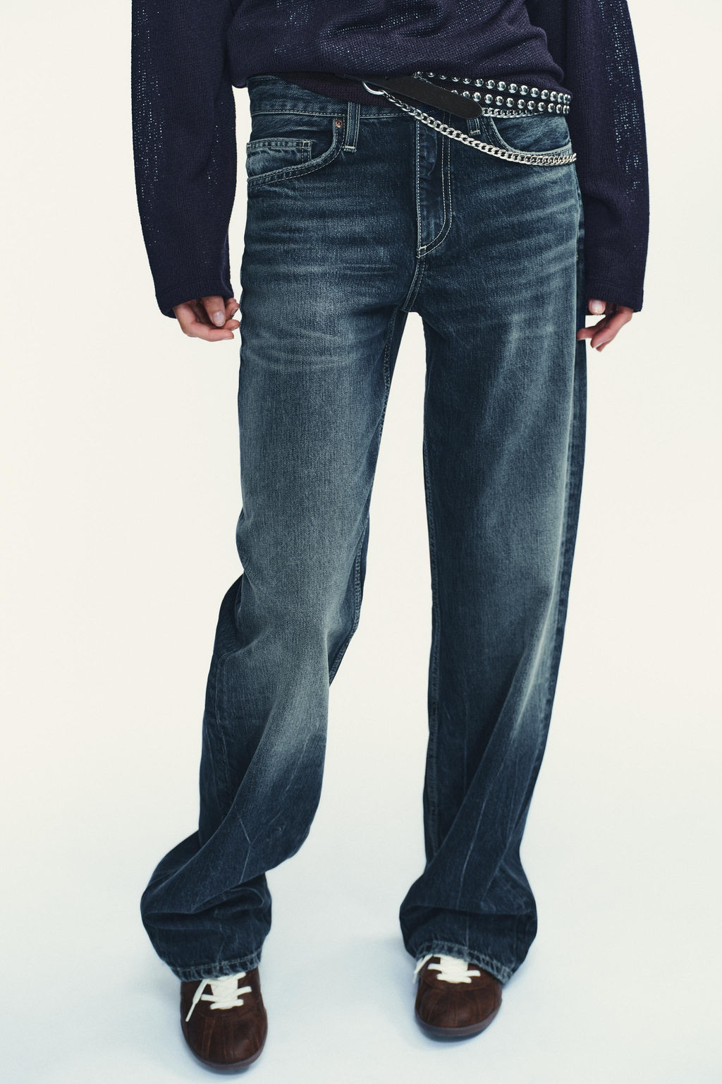 TRF LOW-RISE WIDE-LEG JEANS - Zara фото 11