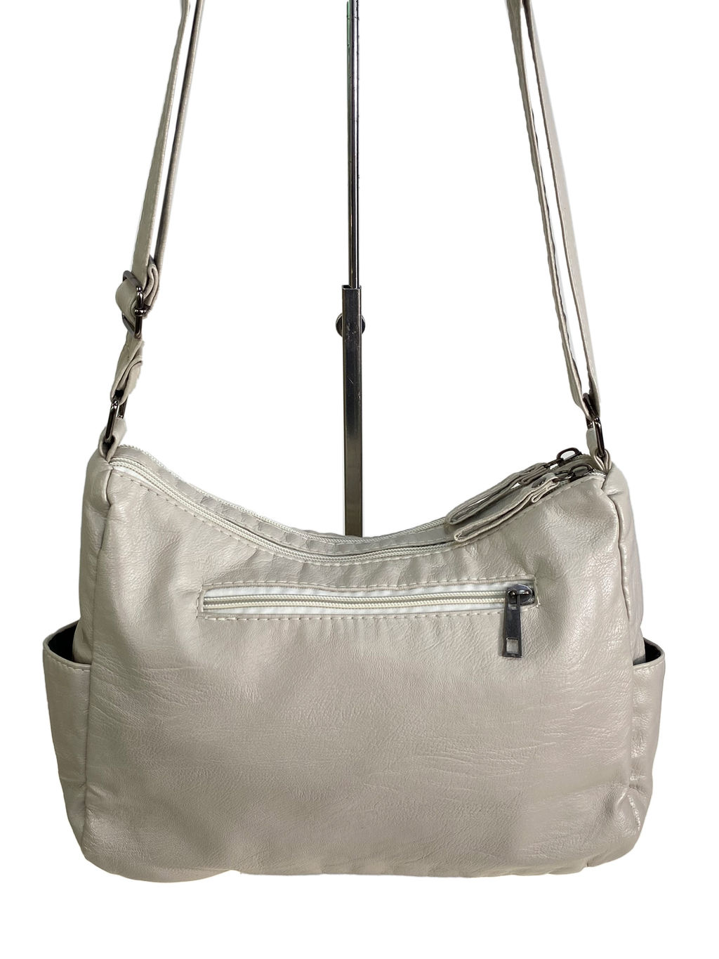 Женская классическая сумка из искусственной кожи, цвет молочный - Greta фото 2