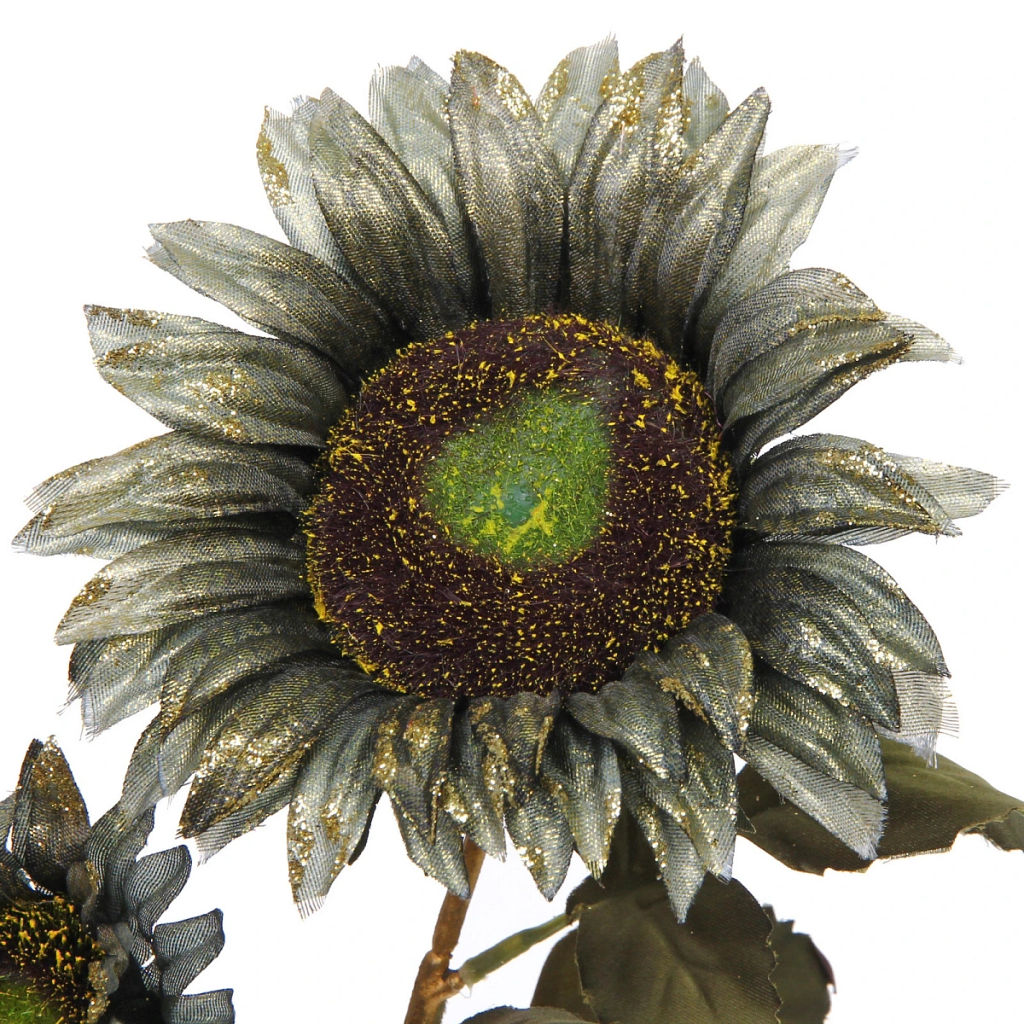 Искусственные цветы "FLOWERS GLAMOUR" 63см Подсолнухи 2 цветка зеленые