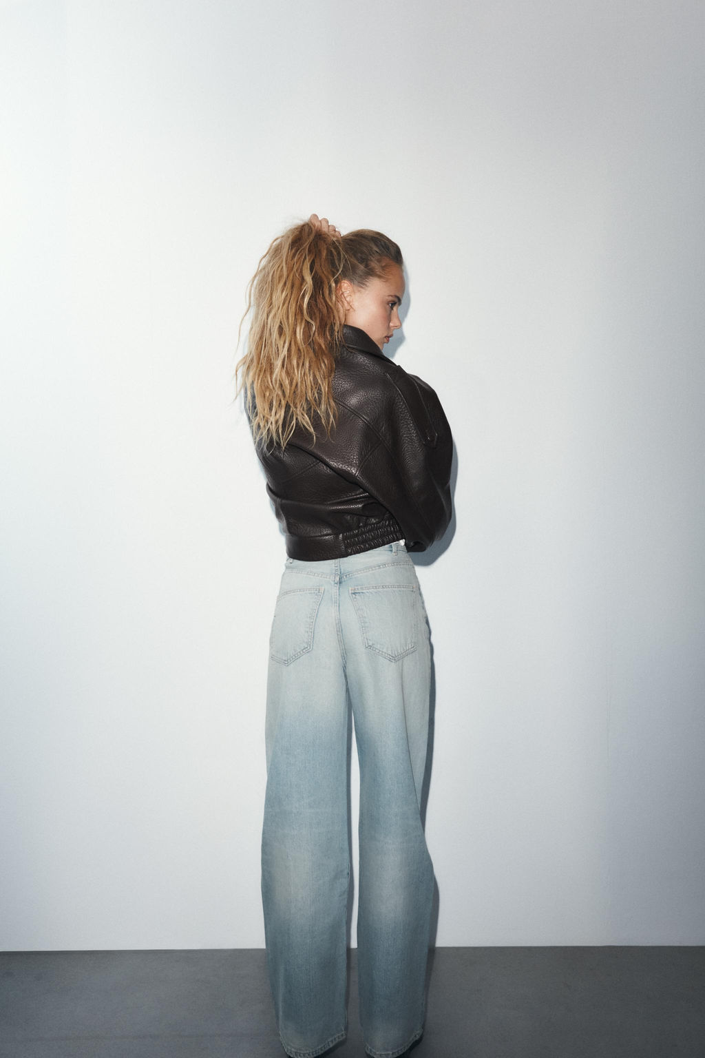 JEANS TRF EXTRA WIDE LEG TIRO ALTO / Azul agua - Zara фото 5