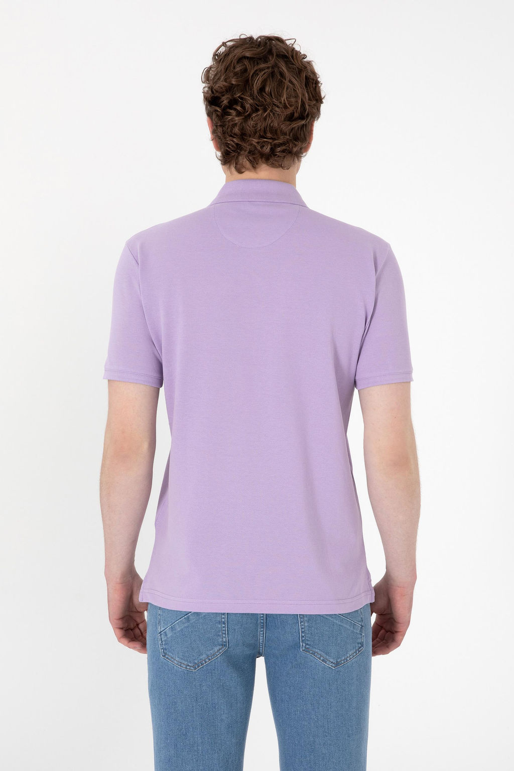 Erkek Slim Fit Polo Yaka Lila Basic Ti__rt Sepette S_rpriz _ndirim - U.s. polo assn фото 12