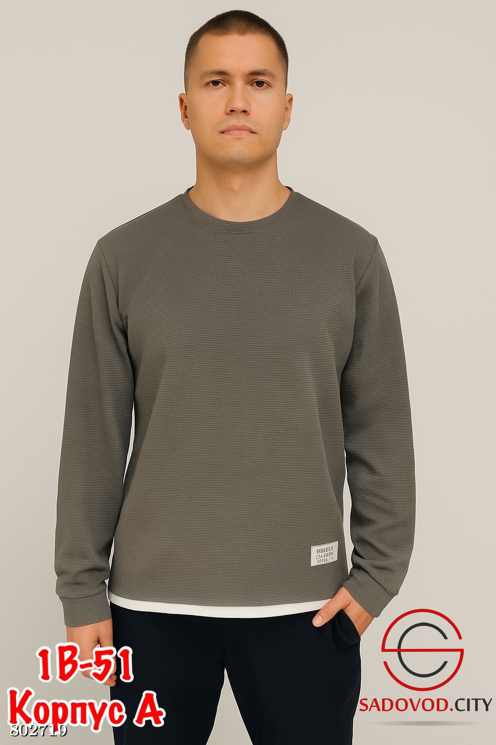 Толстовка мужская двунитка