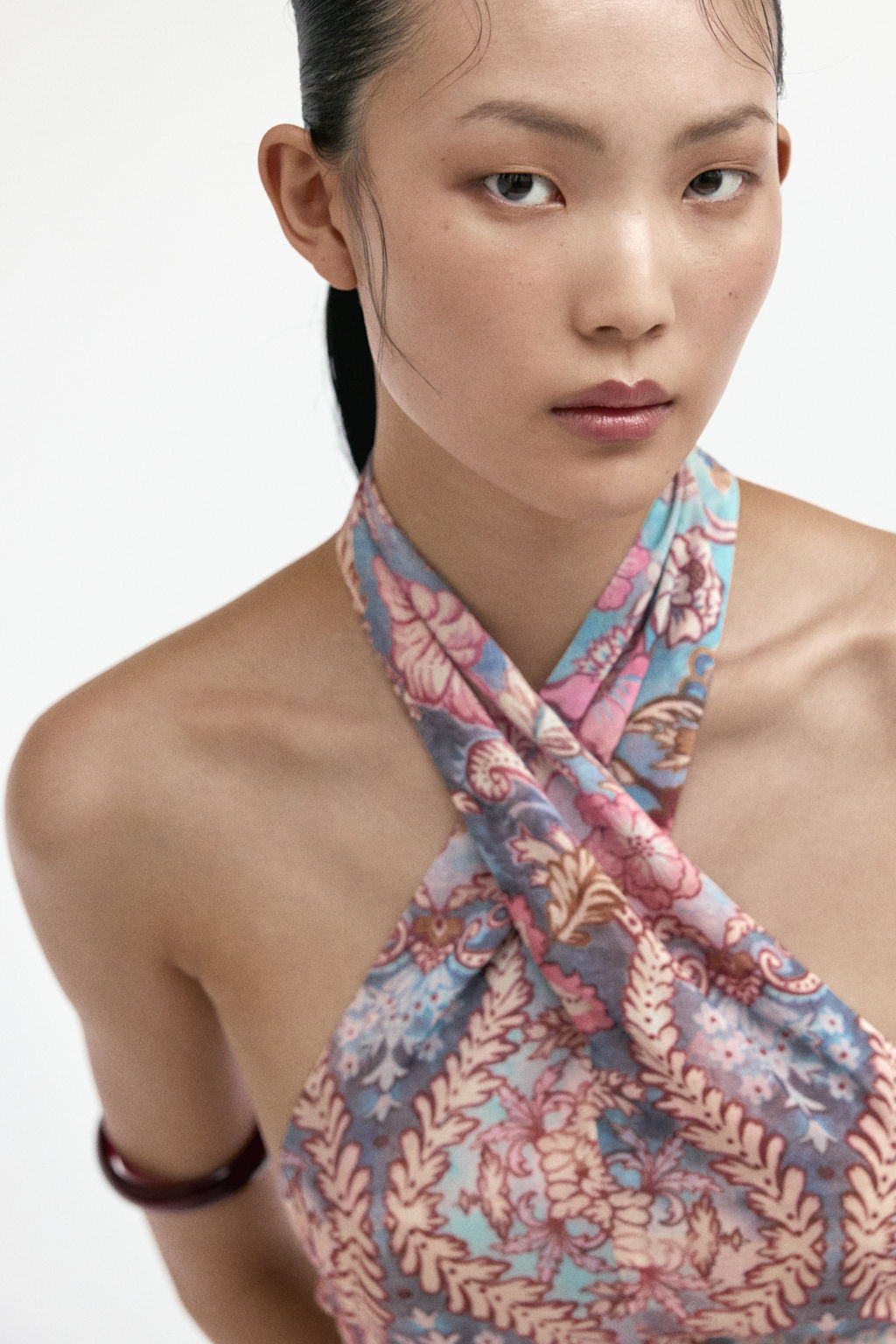 Vestido halter de gasa - H&m фото 3