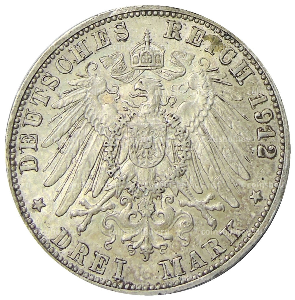 3 марки 1912 года G Германия (Баден)