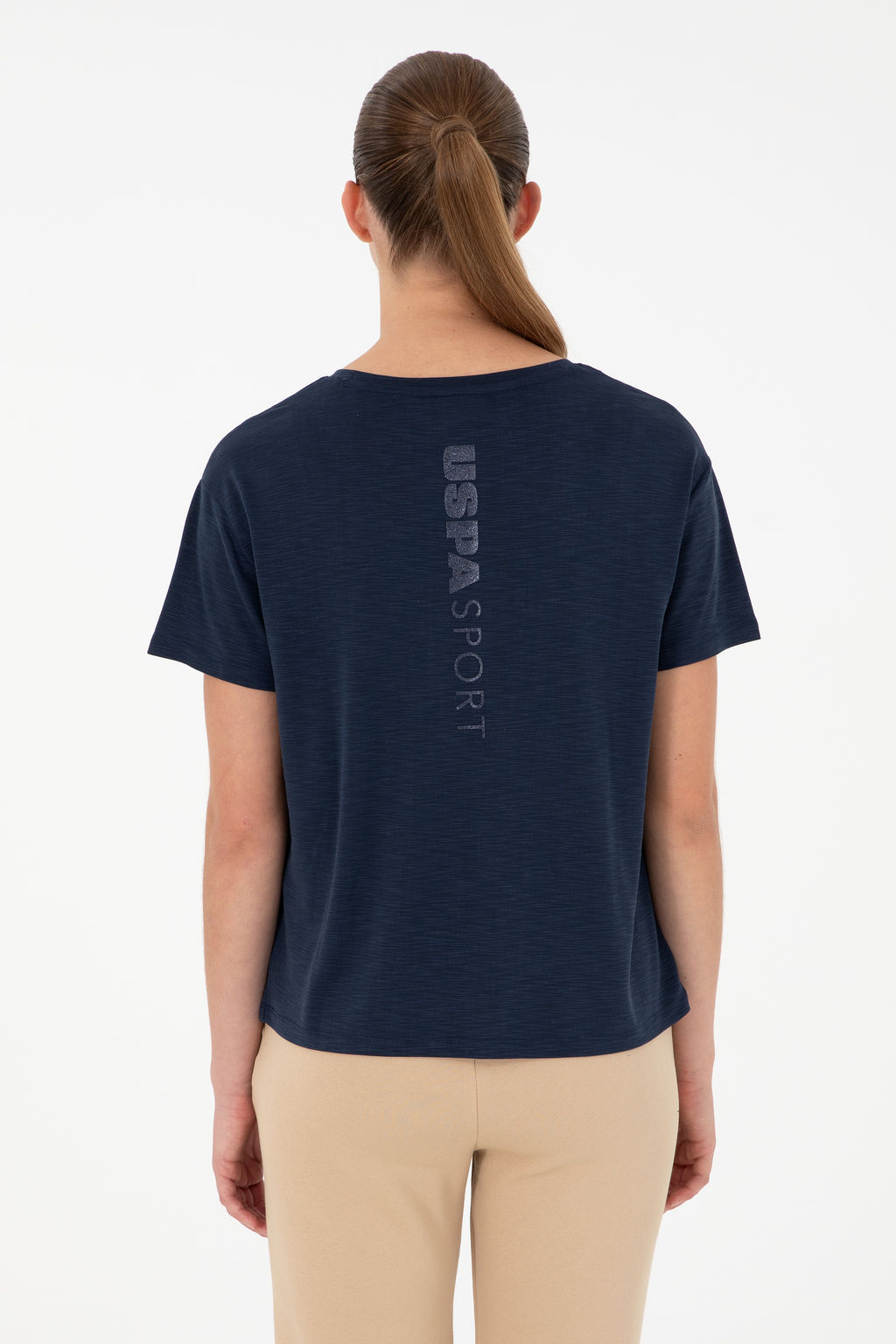 Женская темно-синяя футболка Неожиданная скидка в корзине - U.s. polo assn фото 12