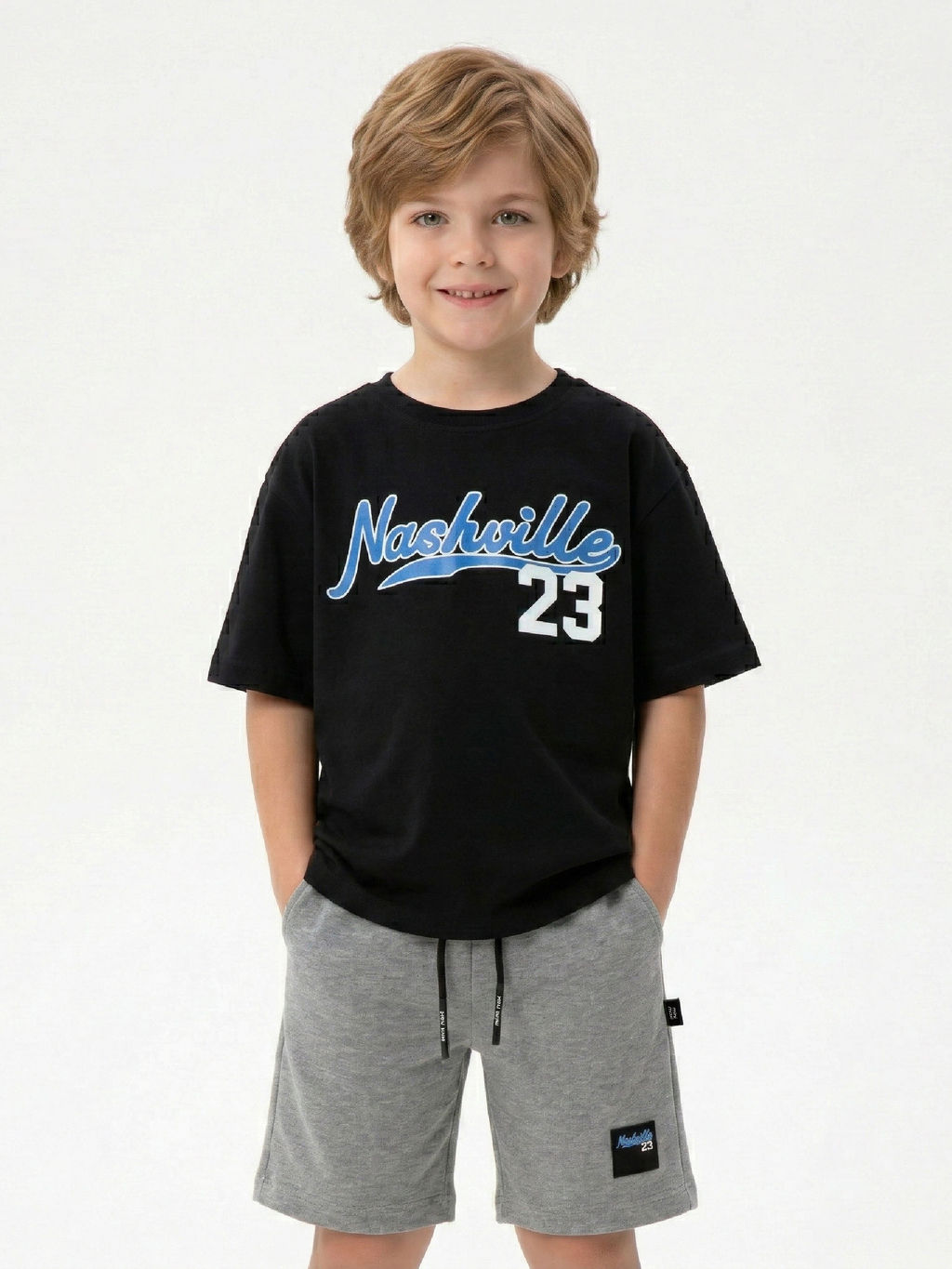 Шорты трикотажные 22-4594 графит меланж