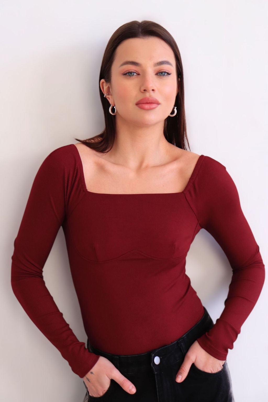Martichelli Боди бордовое  фото 8