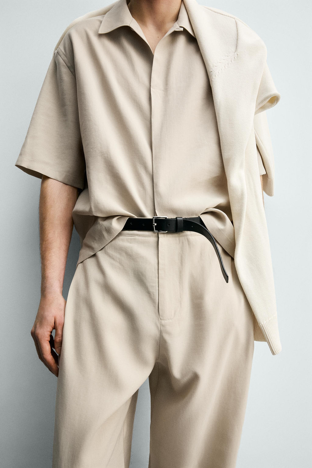 PANTAL?N FLUIDO PLIEGUES / Crudo - Zara фото 5