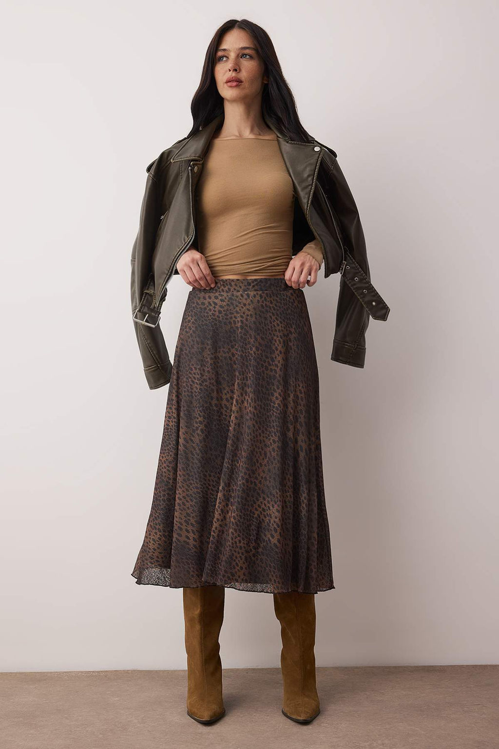 Cok Renkli Animal Skater Bask?l? Kopuk Esnek Orme Etek TWOAW26ET00154 - Trendyolmilla фото 2