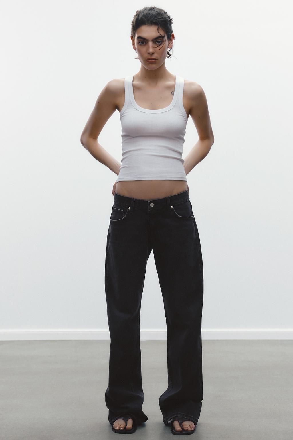 TRF WIDE-LEG LOW-RISE JEANS - Zara фото 15