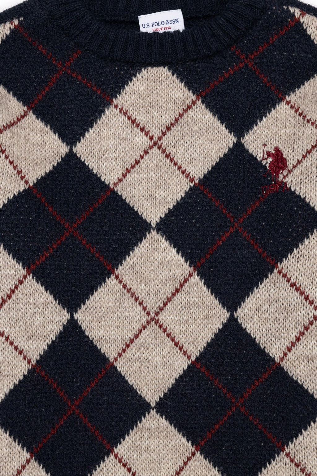 U. S. Polo Assn / Темно-синий трикотажный свитер с круглым вырезом для мальчика - U.s. polo assn фото 8