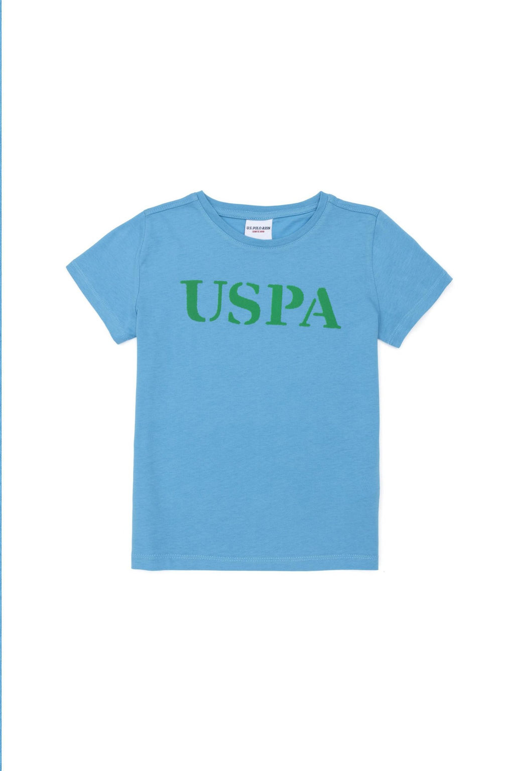 Детская бирюзовая базовая футболка с круглым вырезом - U.s. polo assn фото 5