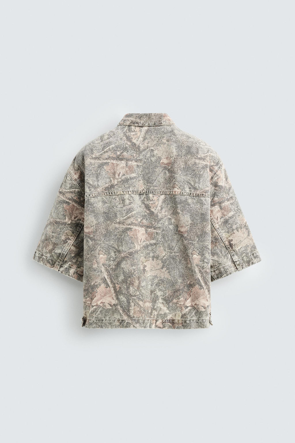 WASHED ABSTRACT PRINT OVERSHIRT - Zara фото 7