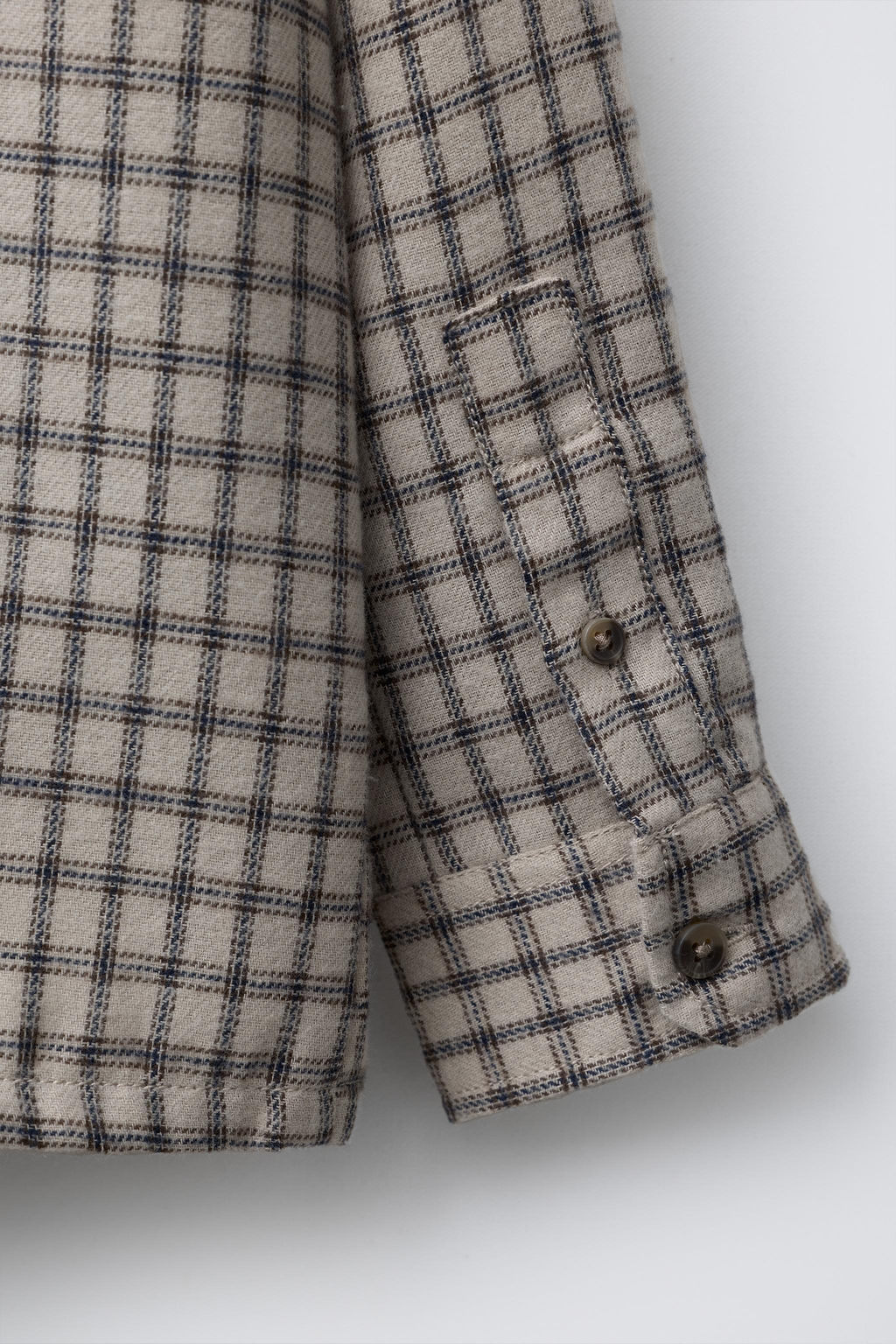 CHECKED FLANNEL SHIRT WITH POCKET - Zara фото 4