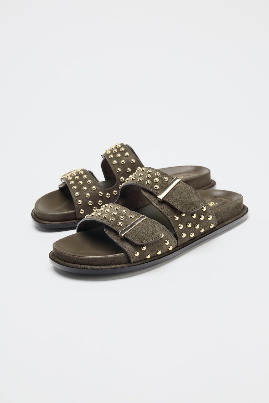 STUDDED BUCKLE SANDALS - Zara фото 5