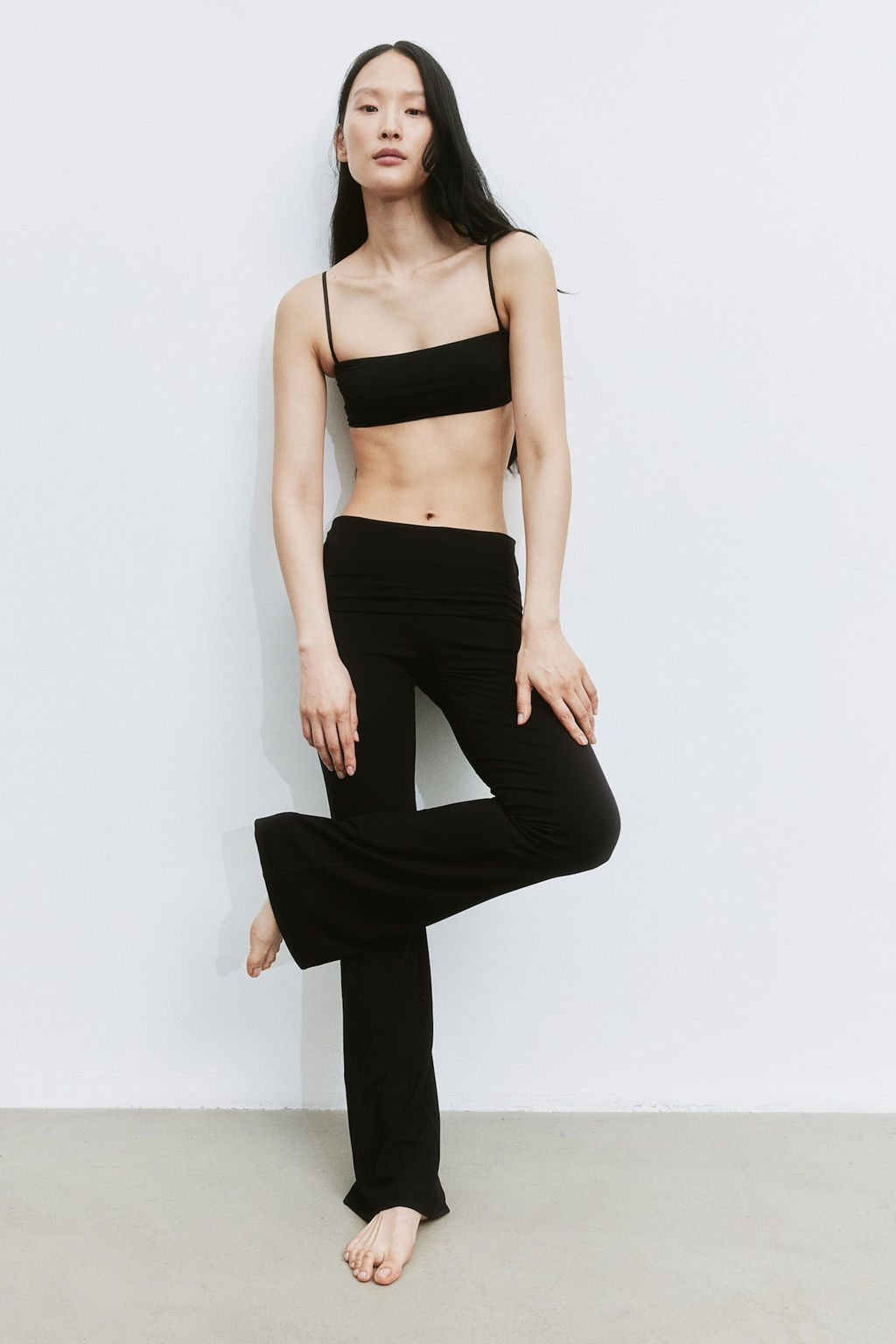 Pantalon acampanado de punto