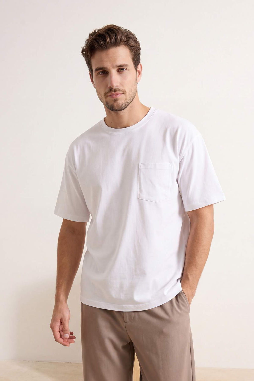 Футболка Trendyolmilla Oversize белая из хлопка