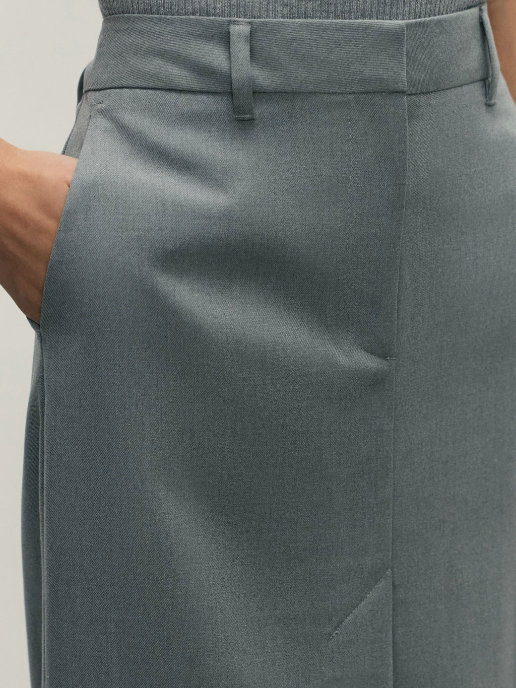 Юбка миди с контрастной деталью по низу / Zarina  фото 5