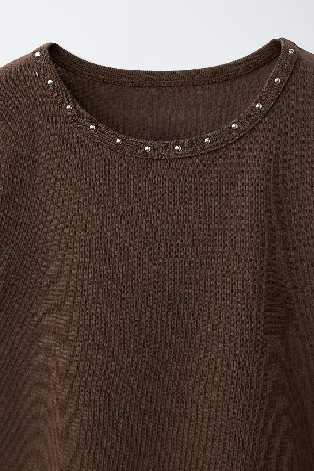 CAMISETA TACHAS BAJO LACE / Marr?n - Zara фото 4