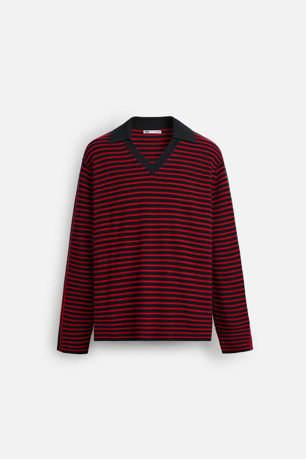 STRIPED KNIT POLO SHIRT - LIMITED EDITION - Zara фото 5