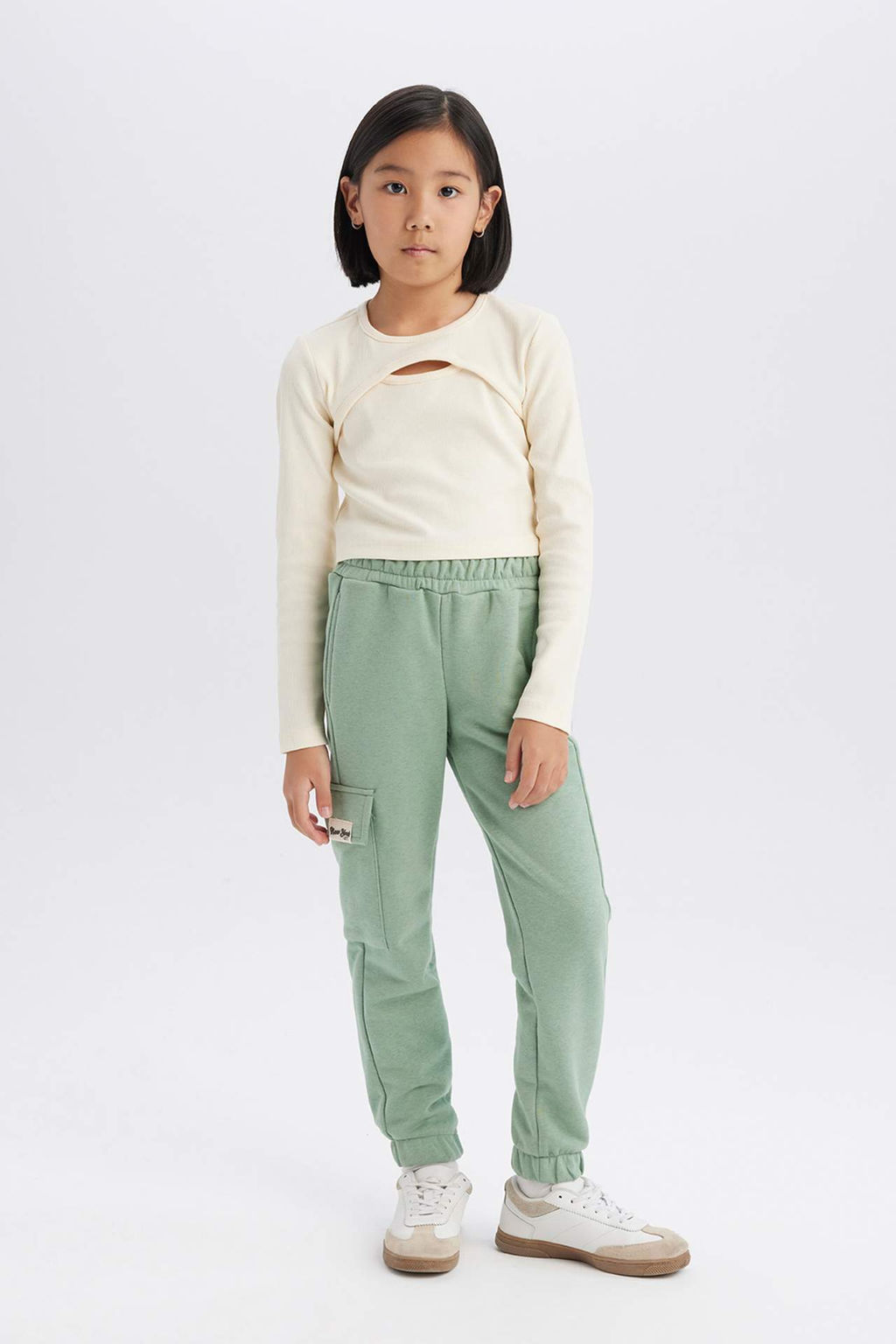 K?z Cocuk Kargo Cepli Beli Pacas? Lastikli Jogger Esofman Alt? - Defacto фото 2